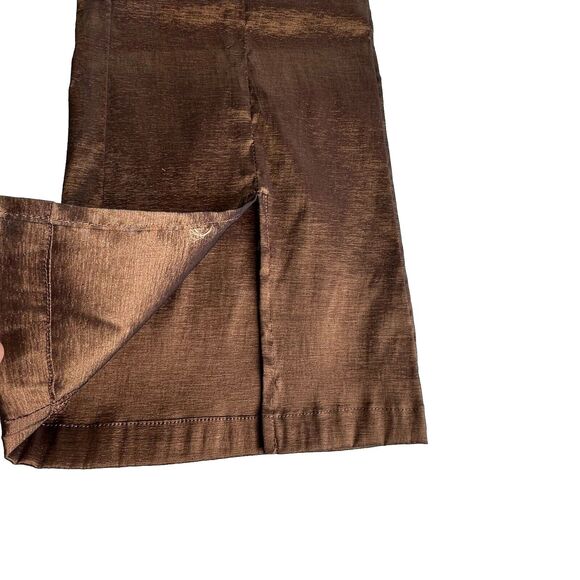 Hosbjerg x Free People Elora Metallic Walnut High Waist Split Hem Pants Size L - Picture 5 of 16
